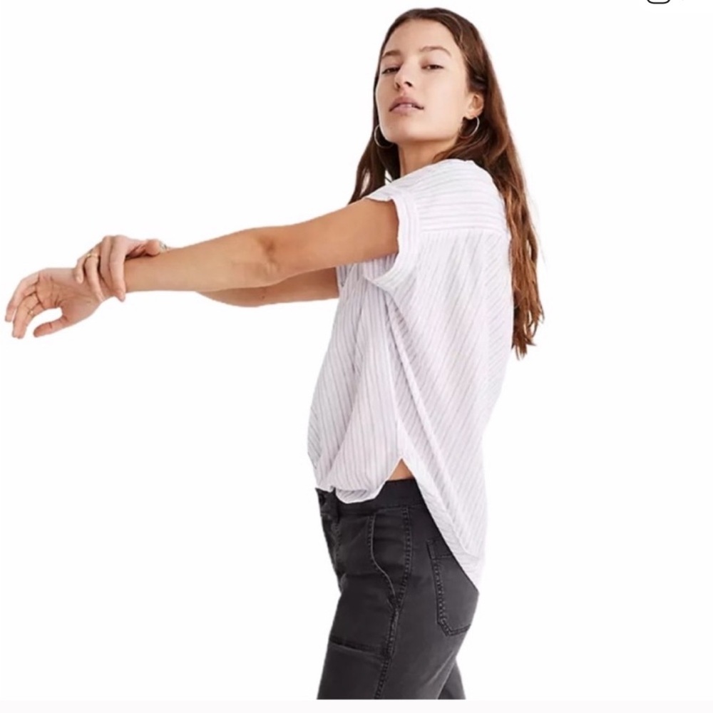 Madewell Button Down Striped Women’s Top